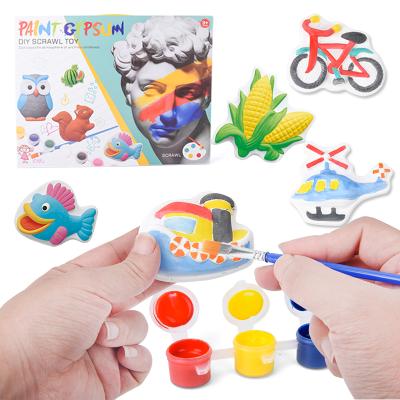 China children coloring early color creative painting dolls painting toys plaster DIY education hand-painted production 128-1 for sale