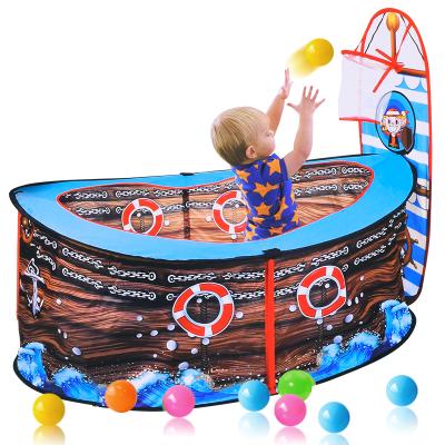 China New Big Pirates Tent Kid's Teepee Tent Cloth Kids Boat Foldable House Ocean Ball Pool Boy Kid's Outdoor Indoor Toys for sale