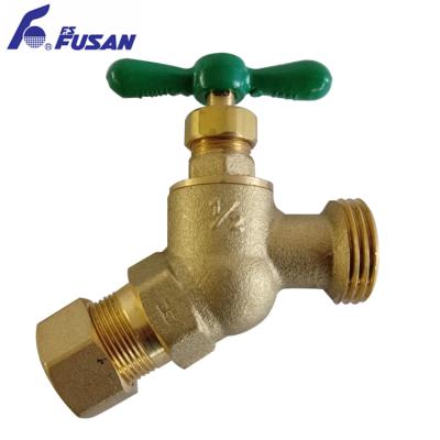 China Hot sale home kitchen water control accessories stop bibcock stop brass bibcock for sale