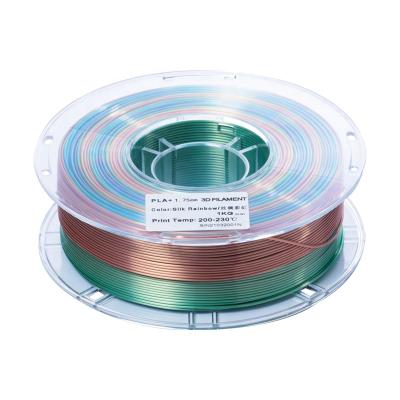 China Multicolor 3D Printer Filament PLA+ Rainbow 1.75mm PLA Silk 1kg Filament For 3D Printer for sale