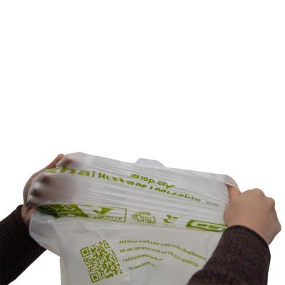 China BIODEGRADABLE NO min order customize logo PLA biodegradable plastic shopping bag for sale