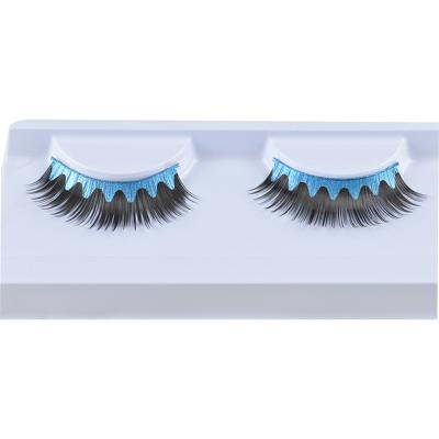 China 3D faux mink lashes factory supply 1 pair exaggerated colorful false diamond eyelashes makeup eye lashes on display with shining stone for sale