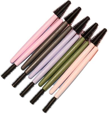 China Clearning Hot Selling Silicone Eyelash Extension Tools Environmentally Friendly Recycled Wooden Soft Eyelash Brush And Eyebrow Brush for sale