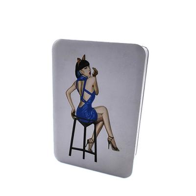 China White Rectangular Cosmetics Tin Box Shape Cosmetics Sliding Lid Tin Box For Play Cards Child Proof Metal Box for sale