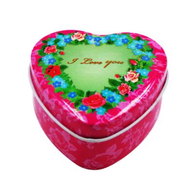 China Hot Selling Chocolate Tin Box Heart Shaped Chocolate Candy For Gift Tin Boxes for sale