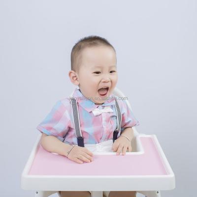 China Customized Silk Umpire Chair Viable Printing Logo Baby Dining Tray Placemat Silicone Baby Tray Mat for sale