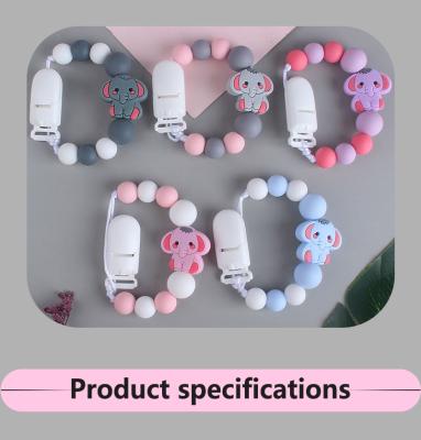 China Other Elephant Shape Silicone Baby Teether Beads For DIY Nursing Necklace Food Grade Chew Bead Toys for sale