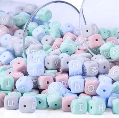 China Other Hot Sale Wholesale Letter Chewing Alphabet Bead Mixed Silicone Baby Teething Beads for sale