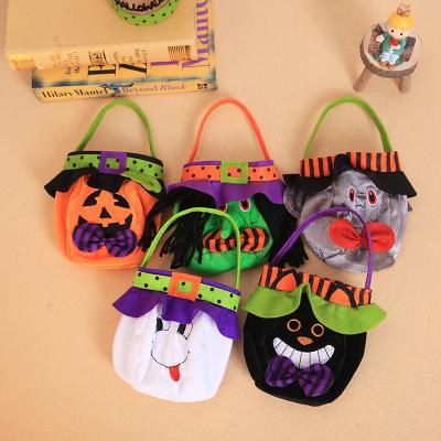 China Halloween Candy Bag Children's Holiday Halloween Candy Decorations Witch Pumpkin Tote Bag Party Props Bag for sale