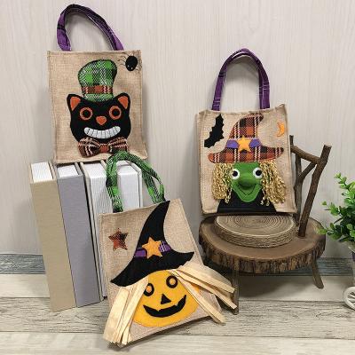 China Reusable Halloween Decorations Pumpkin Tote Bag Ghost Festival Shopping Mall Hotel Package Gift Bag Non-woven Bag for sale