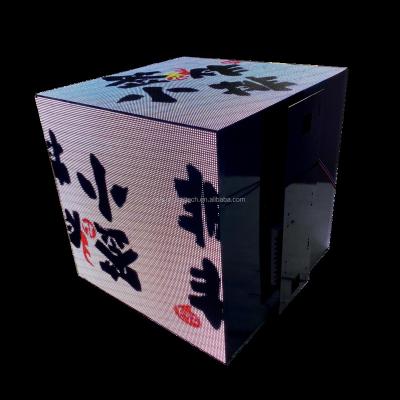 China American hot sale indoor led light cube display led screen display cabinet for retail store advertising for sale