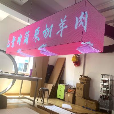 China P3.0 Indoor Full Color Cube Led Display Five-sided Hoisting High Definition Video Advertising Square Meter Electronic Cube Led for sale