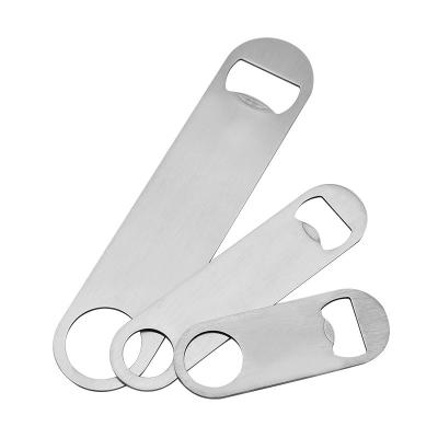 China Viable Promotion Empty Metal Beer Bottle Opener Soda Beverage Opener Stainless Steel Bar Bottle Can Opener Custom Logo for sale