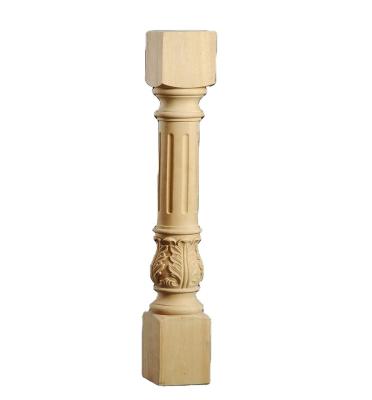 China Durable Wood Furniture Carved Wood Stair Posts Decorative Wood Baluster for sale