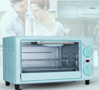 China Hotel Fashion Blue Color 10L Capacity Mini Baking Oven Electric Multifunctional Pizza Home Oven for sale