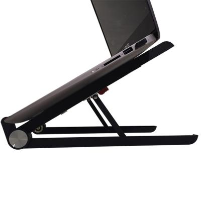 China Portable Folding Lightweight Ergonomic Adjustable Laptop Stand Computer Tables Computer Desk Rubber Pads Small for sale