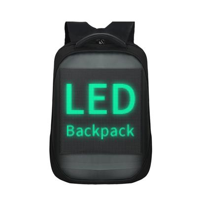 China Innovative Soft LED Shell Waterproof Smart Wifi App Control Led Bag Led Scree Backpack LED Bag For Advertising Travel Appearance for sale