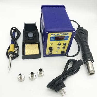 China Machine repair shops KADA 878D+ soldering and station brushless air gun hot desoldering smd rework soldering station for sale