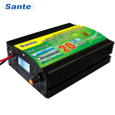 China Smart Standard Battery Santer Battery Charger MA-1220A 100V-240V Lead Acid Battery Charger with LED Display for sale