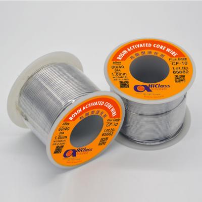 China Excellent Welding Performance Hiclass Weld Wire 0.8mm 1.0mm Lead 200g Tin Flux Cored Welding Wire 60/40 Mass SN60 Equivalent To Asahi for sale