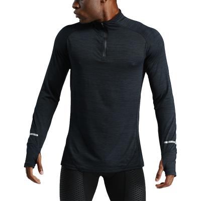 China Hot Selling Men's Long Sleeve Tracksuit High Quality Men's Sportswear Loose Half Neck Large Size Breathable Zipper Top for sale