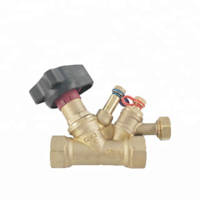 China 3/4 NPT 3Balancing Brass Static Cooling and Heating System Tap Water Valves DZR for sale