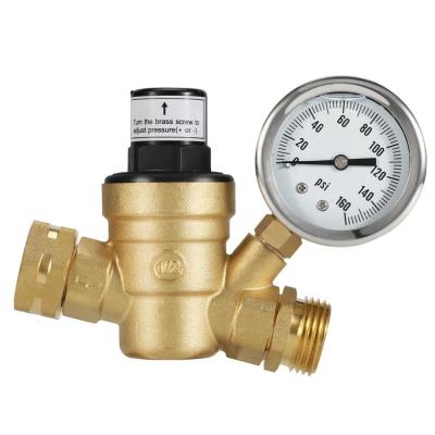 China General 1/2 Inch Lead Free Brass Water Pressure Regulator Adjustable Valve for sale