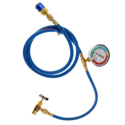 China 1 2AM Box Valve R134A Refill Hose w/Charging Hose Synthetic Rubber Hose Gauge Gauges for sale