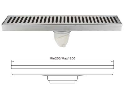 China FD5013 SUS304 Modern Linear Shower Drain With Capsule Style Grate With Deodorant for sale