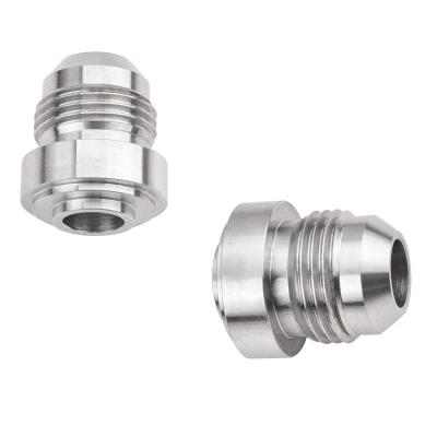 China Male Stainless Steel 6AN 8AN 10AN 12AN Weld On Bung Fitting Tank Adapter Pipe End Pipe Nipple Weldable Gasoline Connector for sale