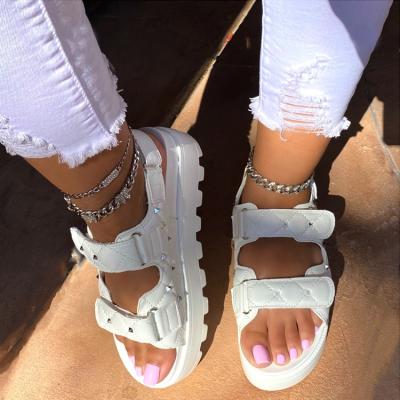 Chine BUSY GIRL NF1003 White shoes for women platform sandals womens samdles shoes sandal flat sandals à vendre