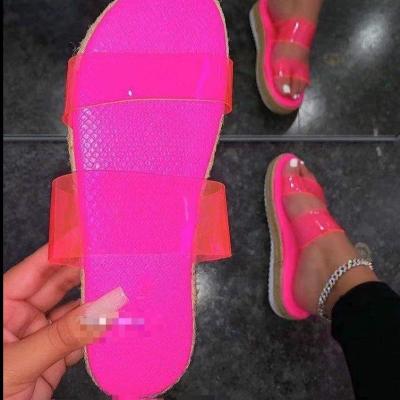 China LG5118 1.5 CM Height Colorful Jelly Slippers Of TPR Midsole And Outsole & PU Upper And Lining Material for sale