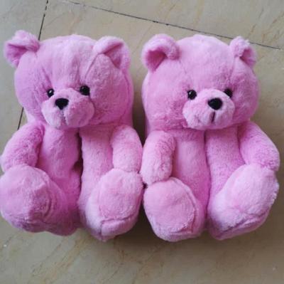 Chine Casual Daily Life Fluffy Bear Slippers Rubber Plush Warm Cute Shoes For Women/Lady/Girls à vendre