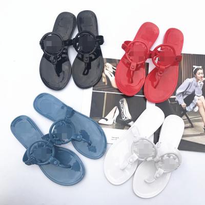 China Breathable PVC Colorful Jelly Slippers In Black/White/Red/Blue/Yellow And Orange for sale