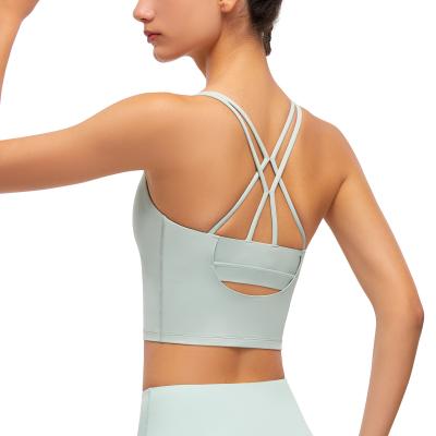 China Moisture-Wicking Sustainable Sweatproof Tight-Fitting Sports Breathable Bra for sale