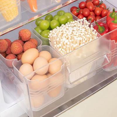 China Stackable refrigerator storage box classification refrigerated vegetable food fruit refrigerator storage box for sale