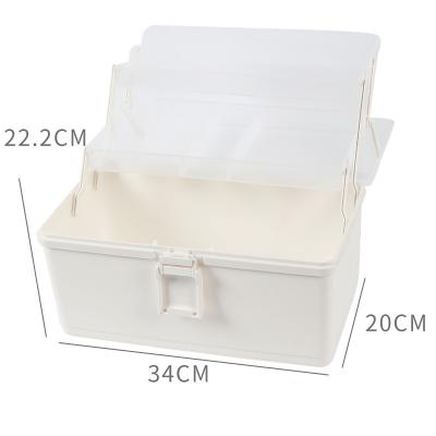 China Household Stackable Wholesale Portable Medical Products First Aid Box Plastic Case Emergency Medicine Plastic Box for sale