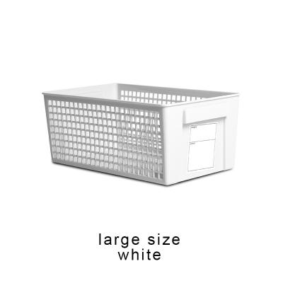 China Multifunctional Kitchen Stackable Plastic Basket Organizers Bathroom Storage Desktop Baskets With Handle for sale