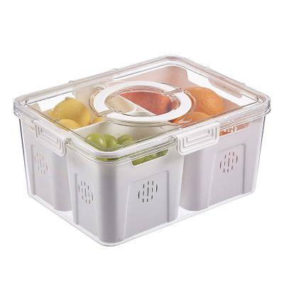 China Stackable Storage Kitchen Refrigerator Vegetable Preservation Box Refrigerated Special Sealed Freezer Box for sale