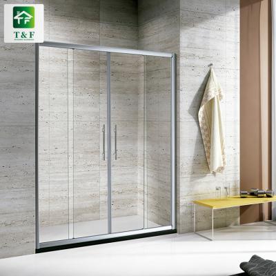 China Hotel Bathroom Stainless Steel Frame Rectangle Shower Box Bathroom Shower Enclosure Tempered Glass Waterproof Shower Room for sale