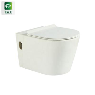 China White Two-Piece Porcelain Toilet Double-Flow Closestool WC Wall Mounted Toilet Bowl Sale for sale