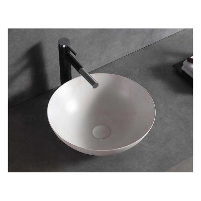 China Modern Commercial Round High Temperature Ceramic Bathroom Countertop Sink Washroom Hand Wash Bowl Art Ceramic Basin for sale