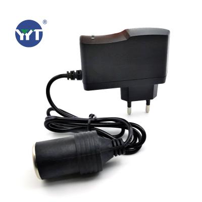 China 220V To Lighter 12V12W Cigarette Plug Adapter Converter Parts Portable 12V1A Car Power Adapter 76*42*28mm for sale