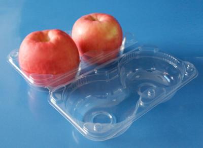 China Manufactury Diaposable plastic food packaging container fruit packaging container Apple packaging box 2 pcs Apples for sale