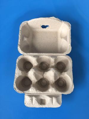 China plup paper egg tray egg packing box 6 pcs for sale