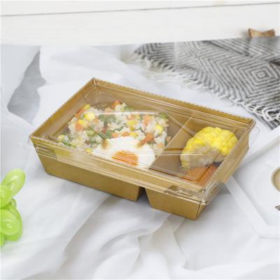 China Bio-degradable Disposable Paper takeaway fast food container 1600ml for sale