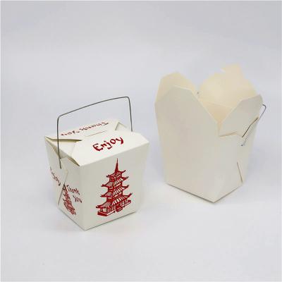 China Bio-degradable Disposable Paper Noodle packaging box for sale