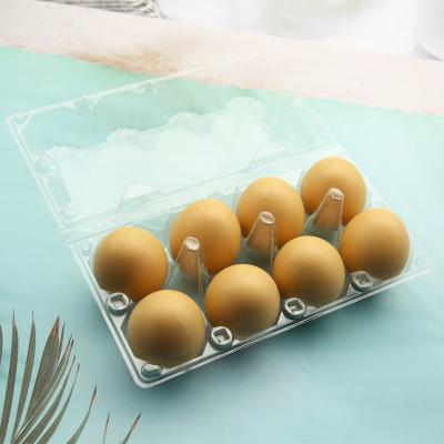 China blister clear plastic 8holes chicken egg tray for sale