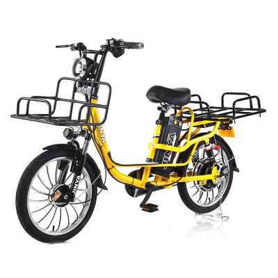 China Takeaway Food Steel Delivery Electric Bike 20 Inch Lithium Electric Bicycle for sale