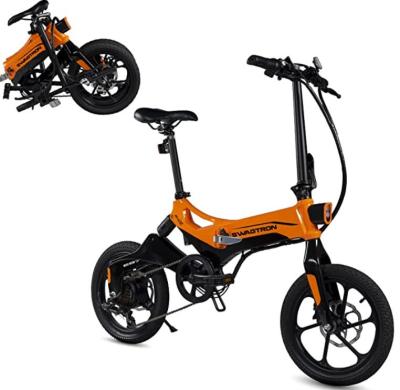 China Lightweight EB-7 Folding Electric Bike With Removable Battery Orange / Black 16